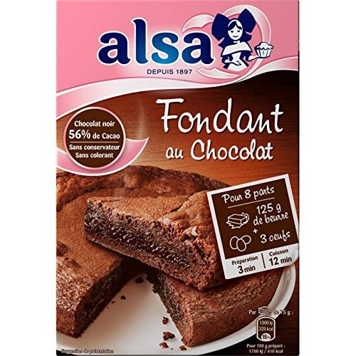 Alsa - Preparation Cake Fondant Au Chocolat 320G - Lot of 4 - Price Per Lot - Fast Delivery