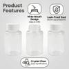 12 PCS 15 ML 0.5 OZ Plastic Clear Bottles Empty Container with White Screw Cap Solid Powder Case Refillable Storage Holder Sample Jar for Dispense Different Items view 4