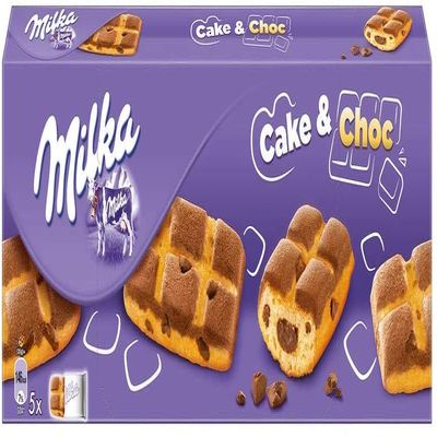 6X Milka Cake & Choc with Cream and Chocolate Nuggets 175g Biscuits Cookies