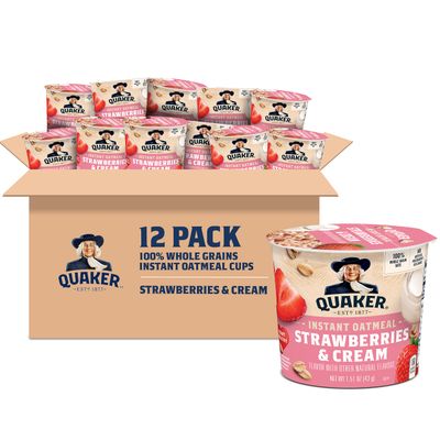 Quaker Express Strawberry & Cream Tumblers (Pack of 12)