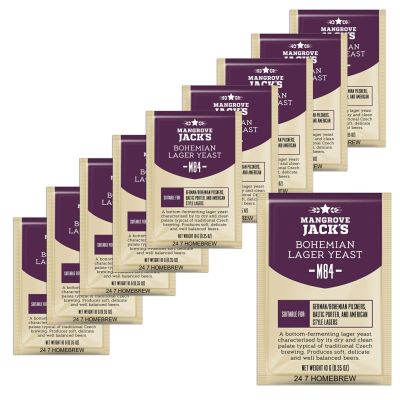 10x Mangrove Jacks Yeast M84 Bohemian Lager Craft Series Yeast 10g Treats 23L