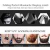 Rotekt Folding Pocket Moustache Shaping Comb Stainless Steel Round Comb Teeth Beard Comb(01) view 3
