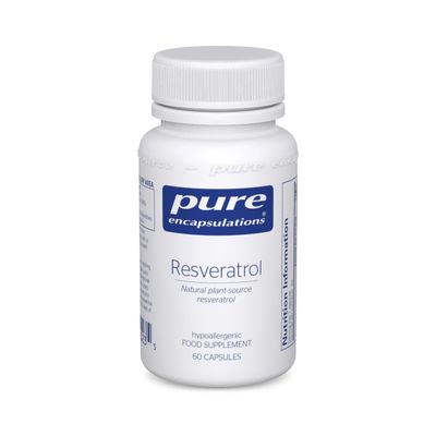 Pure Encapsulations Resveratrol 40mg - Natural Plant-Source Resveratrol Supplement - 60 Vegetarian Capsules