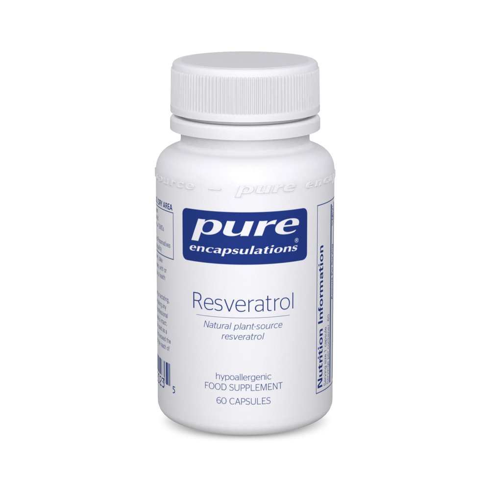 Pure Encapsulations Resveratrol 40mg - Natural Plant-Source Resveratrol Supplement - 60 Vegetarian Capsules