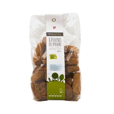 MITERRA Cretan Mini Barley Rusks  2 x 400g (800g) | Wholemeal Sourdough | Authentic Greek Flavor | Crunchy Artisan Rusks | Baked with Extra Virgin Olive Oil