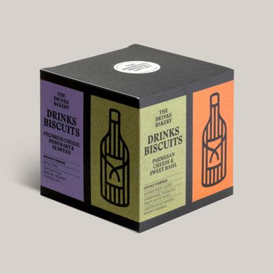 The Drinks Bakery Discerning Drinkers Gift Set - Luxury Biscuits Expertly Paired with Drinks - Award-Winning Savory Snacks as Seen on Dragons Den - Made in Scotland - Perfect Biscuit Gift Set