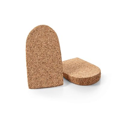 Kaps Natural Cork Heel Lift Support With Self-Adhesive Backing, Shock Absorbing Helps With Achilles Tendonitis Heel Spurs Heel Pain, Men / UK 7-12 / EUR 40-46, Beige