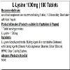 L-Lysine Tablets 1000mg - 180 Pills - Vegan view 2