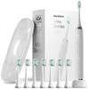 Aquasonic Vibe Series Ultra Whitening Toothbrush ADA Accepted Electric Toothbrush - 8 Brush Heads & Travel Case - Ultra Sonic Motor & Wireless Charging - 4 Modes w Smart Timer Satin Optic White view 1