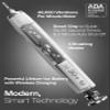 Aquasonic Vibe Series Ultra Whitening Toothbrush ADA Accepted Electric Toothbrush - 8 Brush Heads & Travel Case - Ultra Sonic Motor & Wireless Charging - 4 Modes w Smart Timer Satin Optic White view 2