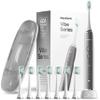 Aquasonic Vibe Series Ultra Whitening Toothbrush ADA Accepted Electric Toothbrush - 8 Brush Heads & Travel Case - Ultra Sonic Motor & Wireless Charging - 4 Modes w Smart Timer Charcoal Metallic view 1