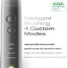 Aquasonic Vibe Series Ultra Whitening Toothbrush ADA Accepted Electric Toothbrush - 8 Brush Heads & Travel Case - Ultra Sonic Motor & Wireless Charging - 4 Modes w Smart Timer Charcoal Metallic view 4