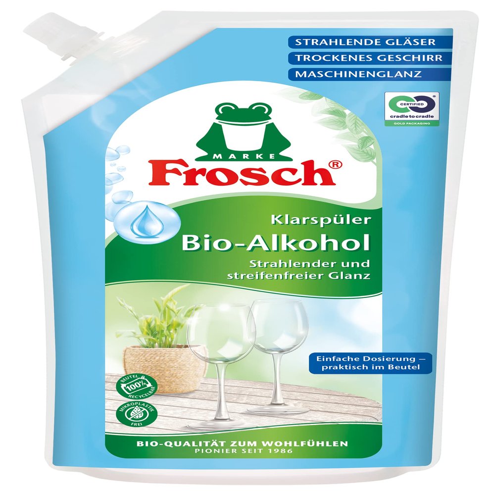Frosch Rinse Aid 750 ml, 1 Pouch, Unscented, Dishwasher Detergent