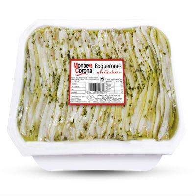 700g Spanish Boquerones, White Anchovies in olive oil, garlic and parsley, tapas and cocktails
