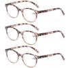 MODFANS Women Reading Glasses 2.25 3 Pair Stylish Ladies Readers with Comfort Spring Hinge Pattern Design for Fashion Women Reading Pouch Included view 1