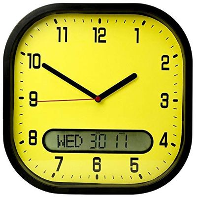 High Contrast Day Date Wall Clock