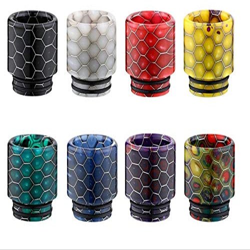 (2-Pack) 810 Epoxy Resin Wide Bore Drip Tip (TFV12 TFV8 All 810 Fittings) Random Colours Only