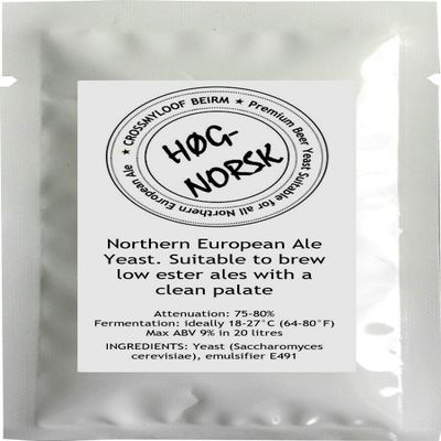 10g Home Brew Beer Yeast. HG-NORSK. Northern European Ale Yeast. Suitable to Brew Low Ester ales with a Clean Palate. 3, 4 & 6 Packs Available Too.