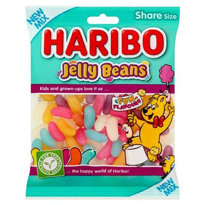 2 x BAGS HARIBO SWEETS PACKS - FRESH STOCK (JELLY BEANS 140g)