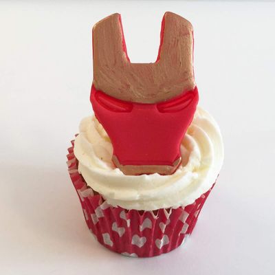 12 Sugar Marvel Ironman 7cm x 5cm Cake Toppers- Edible, Unique & Made with Love & Imagination in The UK!