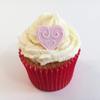 12 Small Baby Pink Sugar 2.8cm x 2.5cm Pretty Heart Cake Toppers- Edible, Unique and Made with Love in The UK! view 1