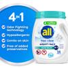 All Mighty Pacs Laundry Detergent, Free Clear Odor Relief, Tub, 56 Count view 2