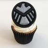 12 Sugar Marvel Shield 6cm x 6cm Cake Toppers- Edible, Unique & Made with Love & Imagination in The UK! view 1