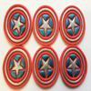 12 Sugar Marvel Captain America 6cm x 6cm Cake Toppers- Edible, Unique & Made with Love & Imagination in The UK! view 2