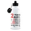 Anniversary themed 2 years of Marriage Years Months Days Hours Weeks 500 ml Sports Water Bottle. view 1