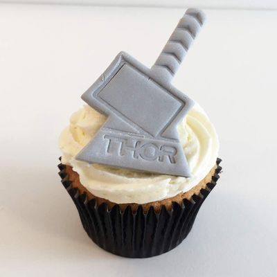 12 Sugar Marvel Thor Hammer 8cm x 5cm Cake Toppers- Edible, Unique & Made with Love & Imagination in The UK!