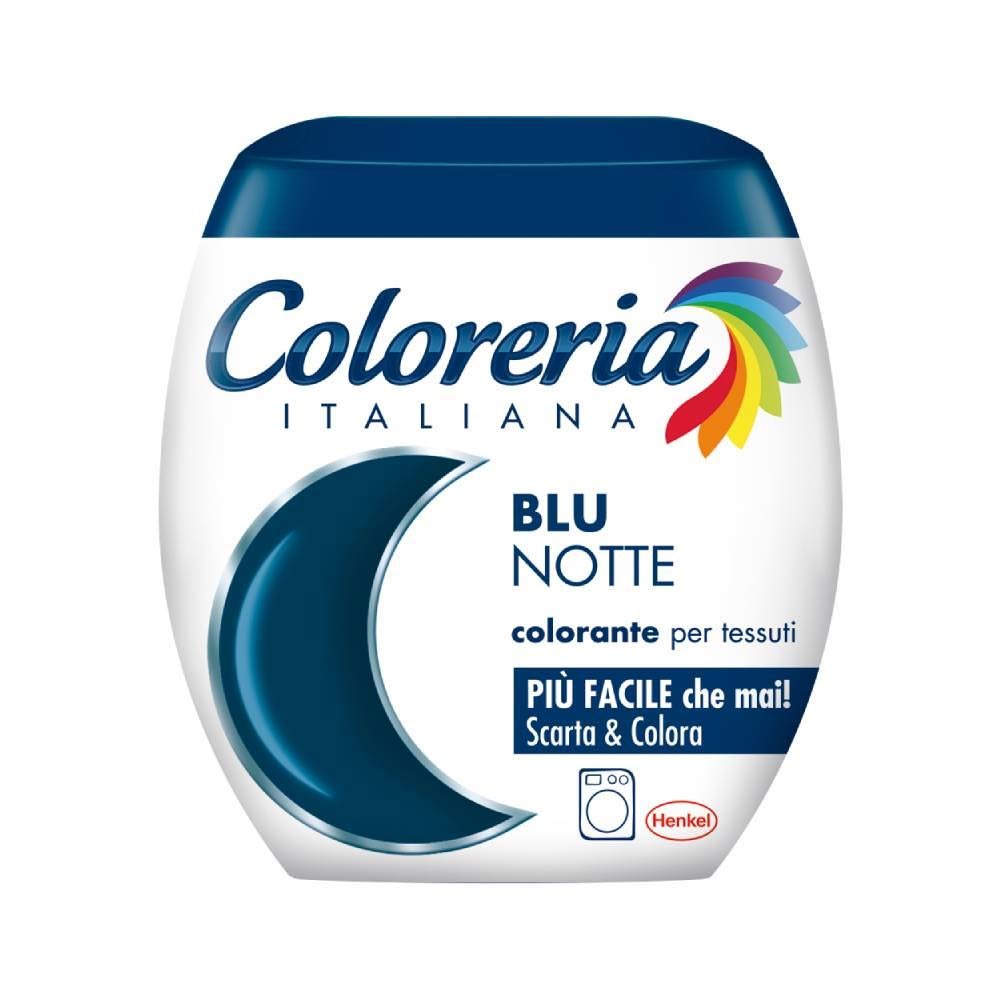 Coloreria Italiana Grey Dye Washing Machine Fabrics and Clothes, Night Blue, 1 Pack, 350g