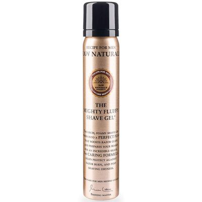 Raw Naturals MIGHTY FLUFFY SHAVE GEL for Men | Rich shaving gel with natural Oat extract | Moisturising & calming | A natural product from your local Swedish Skincare Microbrewery | 100ml