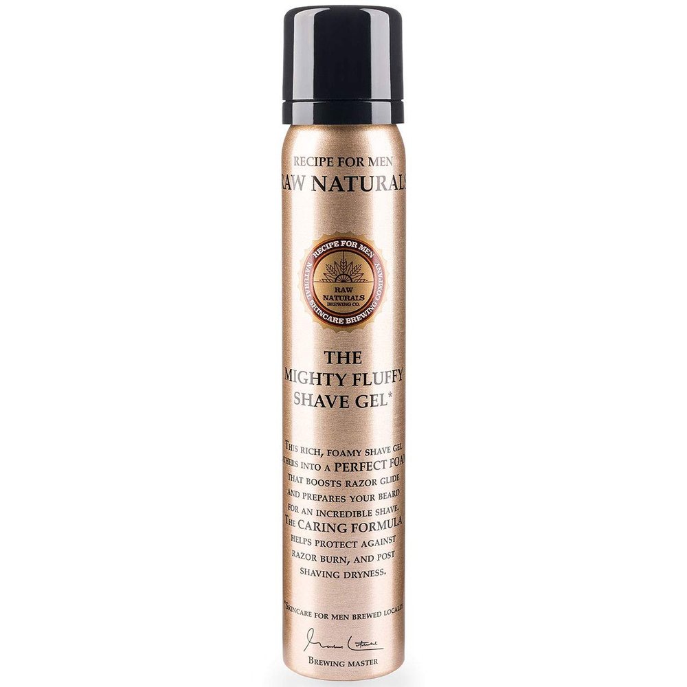 Raw Naturals MIGHTY FLUFFY SHAVE GEL for Men | Rich shaving gel with natural Oat extract | Moisturising & calming | A natural product from your local Swedish Skincare Microbrewery | 100ml