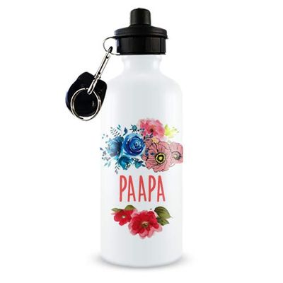 Fathers Day Themed Floral art Paapa Printed 500 ml Sports Water Bottle.