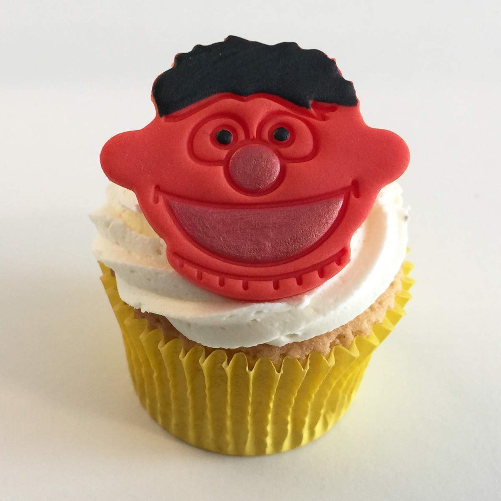 12 Sugar Sesame Street Character Cake Toppers: Ernie. Edible, Unique and Made with Love in The UK!