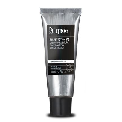 Bullfrog Secret Potion No.3 Nomad Edition Shaving Cream 100ml - Softens Beard - Leaves Skin Fresh and Smooth - Marine, Woody and Amber Notes - Made in Italy