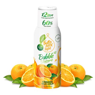 FruttaMax Sugar-Free Orange Syrup  60% Real Fruit | Low-Calorie Drink Syrup for Soda Makers, Cocktails & Desserts  500ml