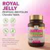 Bee and You Chewable Royal Jelly Tablets with Propolis Extract, Bee Pollen, Vitamins and Minerals, Daily Immune and Energy Support, Gluten Free, for Kids and Adults, 60 Count view 2