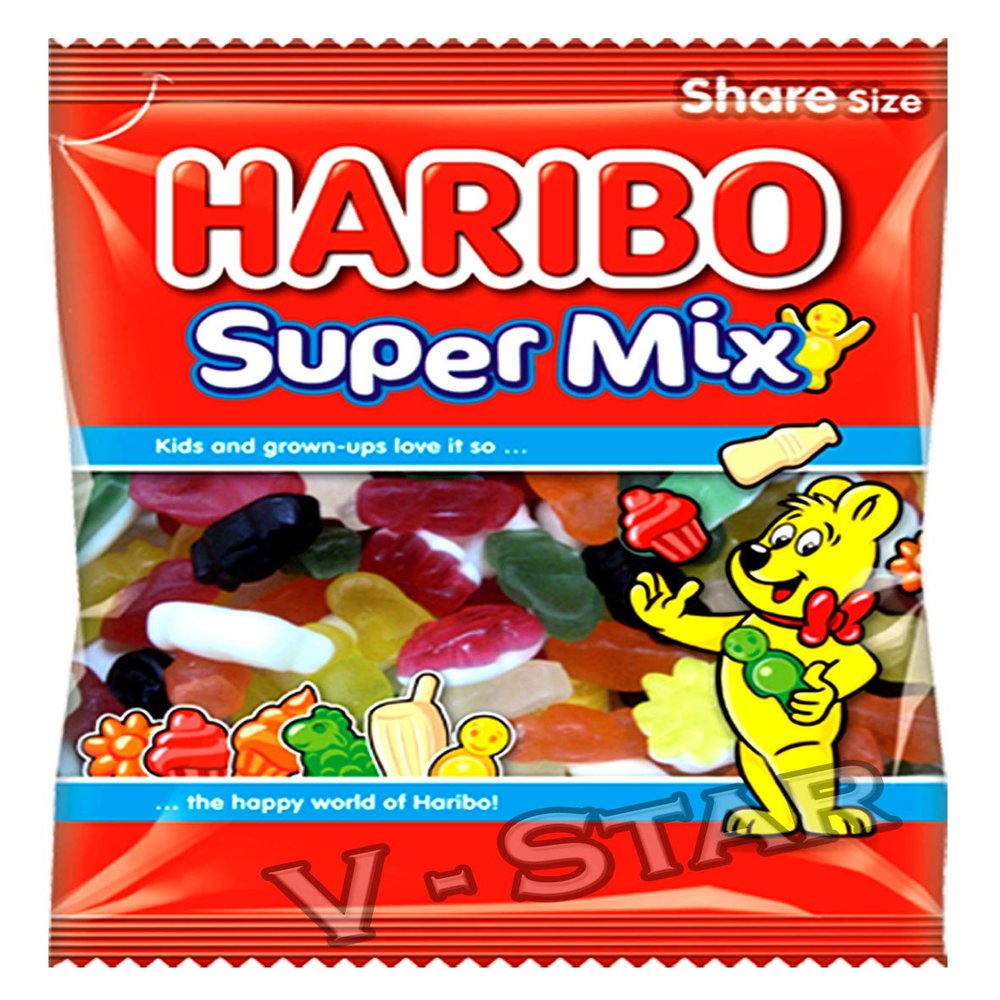 2 x Bags HARIBO Sweets Packs - Fresh Stock (Super Mix 140g)