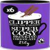 Clipper Super Cosy Drinking Chocolate | 1.5kg Luxury Instant Hot Chocolate Powder | Bulk Buy (6x 250g Tubs) for Home & Office | Eco-Conscious Fairtrade Add Water Hot Chocolate | Hot Drinking Chocolate view 1