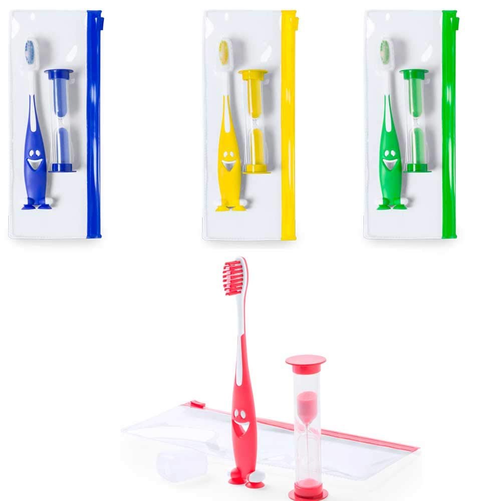 Set of 30 Children's Penguin Toothbrush Set with Hourglass and Cosmetic Bag - Gifts for Childrens Birthday, Schools, Children's Parties