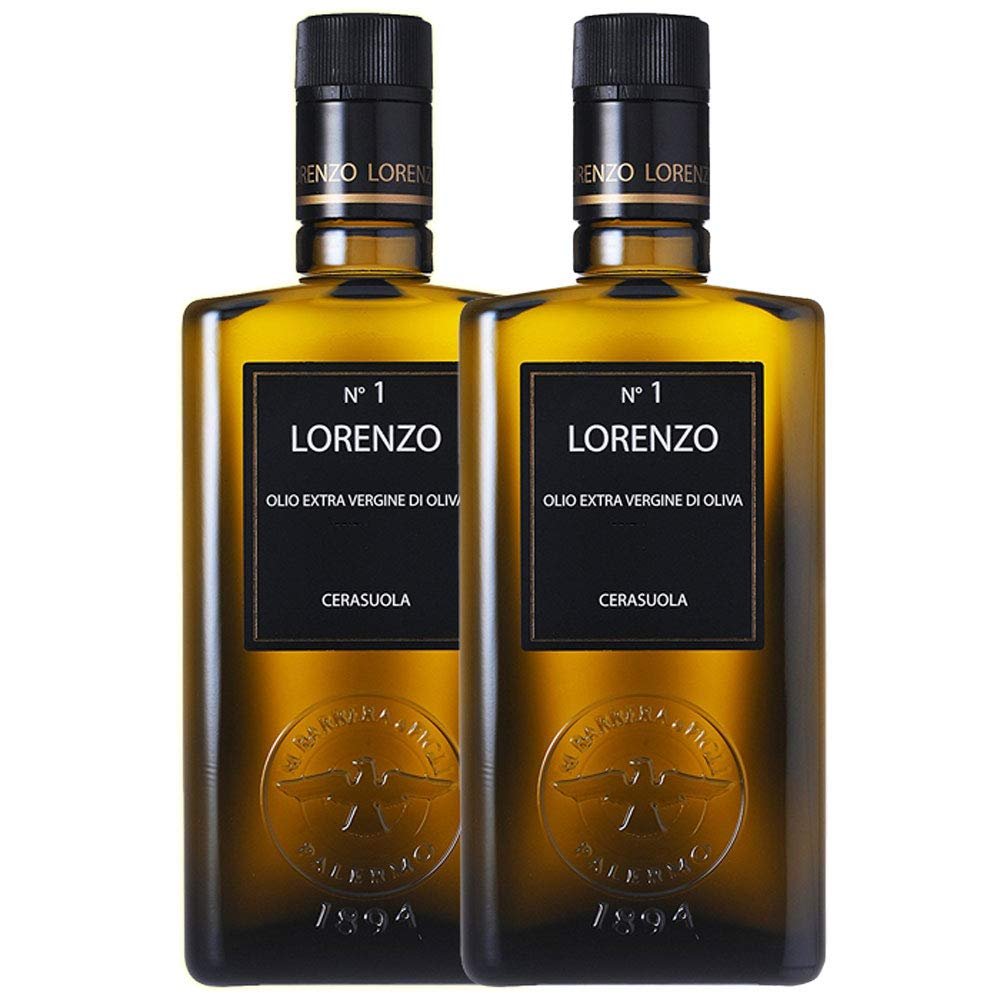 Manfredi Barbera - Collection Lorenzo - Extra Virgin Olive Oil - Made in Italy (Lorenzo N1, 2 Pack / Piece)