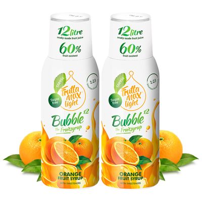 2 Pack - FruttaMax Sugar-Free Orange Syrup  60% Real Fruit | Low-Calorie Drink Syrup for Soda Makers, Cocktails & Desserts  2x500ml