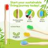 BAMBOOGALOO Kids Bamboo Toothbrush Set - 4 Pack Organic Rainbow Kids Toothbrushes & Ultra-Soft Cotton Swabs - Bamboo Wooden Toothbrush with Soft & Gentle BPA-Free Bristles - Plastic-Free Packaging view 3