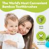 BAMBOOGALOO Kids Bamboo Toothbrush Set - 4 Pack Organic Rainbow Kids Toothbrushes & Ultra-Soft Cotton Swabs - Bamboo Wooden Toothbrush with Soft & Gentle BPA-Free Bristles - Plastic-Free Packaging view 4