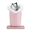 Fintie Plush Lined Eyeglasses Holder with Magnetic Base- Premium Vegan Leather Glasses Stand Case, Rose Gold, 5.51*3.94*3.54 view 1