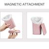 Fintie Plush Lined Eyeglasses Holder with Magnetic Base- Premium Vegan Leather Glasses Stand Case, Rose Gold, 5.51*3.94*3.54 view 4