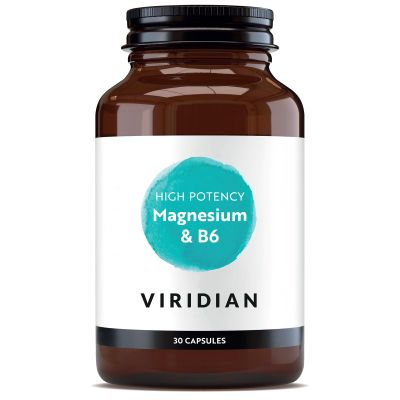 Viridian - High Potency Magnesium & B6  30 Vegan Capsules | Synergistic Magnesium and Vitamin B6 Formula | Supports Normal Energy, Muscle Function & Nervous System | 100% Active Ingredients