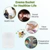 TopQuaFocus 2L Plastic Enema Bucket Kit, Clear Reusable Colon Cleanse, Leak-Proof Home Coffee Enema Kit for Men Women Colon Cleaning BPA Free, 6PCS Enemas Tips view 2