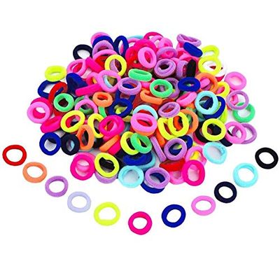Aeromdale Towel Ring Elastic Hair Band Headband 100 Pieces Multicolor Mini Girl Baby Baby Soft Rubber Finger Ring Hair Styling Tool